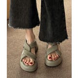厚底サンダル レディース クロスベルト | Miniministore | 詳細画像7