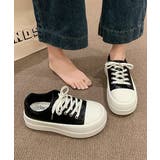 厚底スニーカー レースアップ靴 美脚脚長 | Miniministore | 詳細画像19
