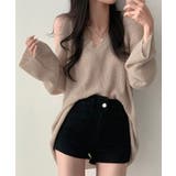 肩出しニット レディース Vネック | Miniministore | 詳細画像15