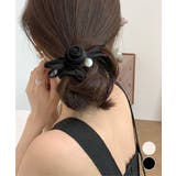 サテンシュシュ ヘアゴム ローズ | Miniministore | 詳細画像1 