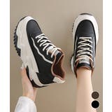 配色厚底スニーカー レディース 韓国風 | Miniministore | 詳細画像1