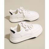 バイカラー厚底スニーカー 白 ベーシック | Miniministore | 詳細画像6 
