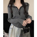 ニットトップス ファスナー付き 無地 | Miniministore | 詳細画像15