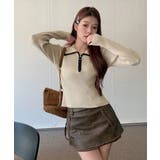 ニットトップス ファスナー付き 無地 | Miniministore | 詳細画像6