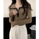 ニットトップス ファスナー付き 無地 | Miniministore | 詳細画像7