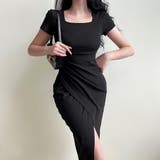 ワンピース 半袖 アシンメトリー タイト | Miniministore | 詳細画像8