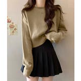 ニットトップス ショート丈 長袖 無地 | Miniministore | 詳細画像15 