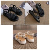 厚底サンダル ストラップ 美脚 韓国 夏 | Miniministore | 詳細画像11