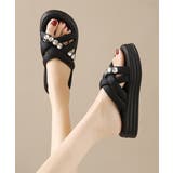 厚底サンダル ラインストーン レディース | Miniministore | 詳細画像4 