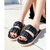 スリッパサンダル レディース ギャザー | Miniministore | 詳細画像8 