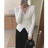 レースリブニット レディース Vネック | Miniministore | 詳細画像13 