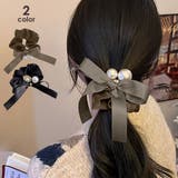 シュシュ ヘアゴム パール リボン 韓国 | Miniministore | 詳細画像1
