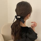 シュシュ ヘアゴム パール リボン 韓国 | Miniministore | 詳細画像4