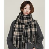 大判マフラー チェック柄 秋冬レディース | Miniministore | 詳細画像1