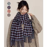 大判 マフラー フリンジストール 韓国風 | Miniministore | 詳細画像1