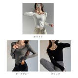 長袖Tシャツ ショート丈 Uネック 韓国 | Miniministore | 詳細画像2