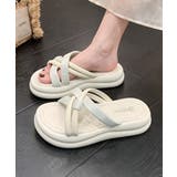 厚底 ミュールサンダル クロスベルト夏靴 | Miniministore | 詳細画像2 