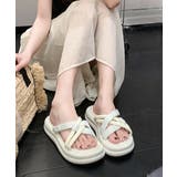 厚底 ミュールサンダル クロスベルト夏靴 | Miniministore | 詳細画像4 
