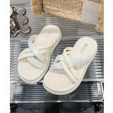 厚底 ミュールサンダル クロスベルト夏靴 | Miniministore | 詳細画像6 