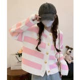 ボーダー柄セーター ニットカーディガン | Miniministore | 詳細画像6 