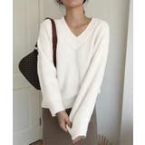 ニットトップス レディース 無地Vネック | Miniministore | 詳細画像4