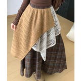 チェック柄 イレヘムスカート レース切替 | Miniministore | 詳細画像12