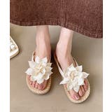 ビーチサンダル 花飾り トングサンダル | Miniministore | 詳細画像2 