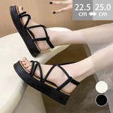 厚底サンダル ストラップ 美脚 韓国 夏 | Miniministore | 詳細画像1