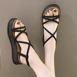 厚底サンダル ストラップ 美脚 韓国 夏 | Miniministore | 詳細画像4