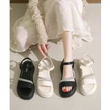 厚底サンダル ラインストーン レディース | Miniministore | 詳細画像1