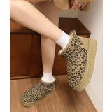 厚底ムートンブーツ レオパード柄 裏起毛 | Miniministore | 詳細画像2 