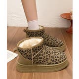 厚底ムートンブーツ レオパード柄 裏起毛 | Miniministore | 詳細画像3 