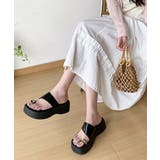 厚底トングサンダル 美脚脚長 おしゃれ靴 | Miniministore | 詳細画像3