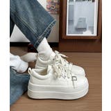 厚底スニーカー ローカット靴 美脚 脚長 | Miniministore | 詳細画像6 