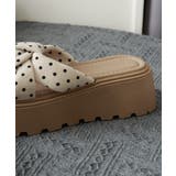 ドット柄 クロスリボン 厚底サンダル美脚 | Miniministore | 詳細画像31 