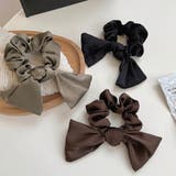 蝶結びヘアゴム シュシュ サテン 3色 | Miniministore | 詳細画像3