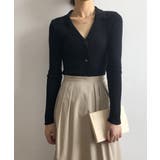 ブラック | オープンカラー ニットカーディガン春秋冬 | Aimoon