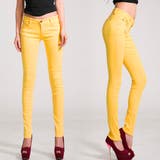 イエロー | カラーデニムパンツ レディース 美脚スキニ | Miniministore