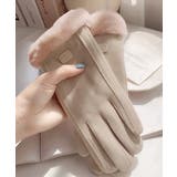 ベージュ | 防寒手袋 レディース裏ボア 手ぶくろ秋冬 | Miniministore