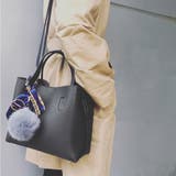 ブラック | トートバッグ レディース ファーチャーム | Miniministore