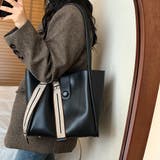 ブラック | ポーチ付きトートバッグ レディース 韓国 オフィスカジュアル | Miniministore