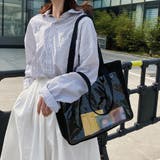 ブラック | キャンバスバッグ クリアポケット 大容量 | Miniministore