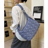 ブルー | キルティングショルダーバッグ大容量軽量鞄 | SUNSHINE CLOSET