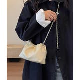 アイボリー | チェーンショルダーバッグ ミニ巾着バッグ | ANGELCLOSET