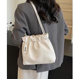 アイボリー | ギャザートートバッグ フリル肩掛けバッグ | Miniministore