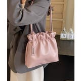 ピンク | ギャザートートバッグ フリル肩掛けバッグ | Miniministore
