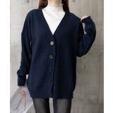 ネイビー | ニットカーディガン レディース アウター | Miniministore