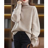 ベージュ | タートルネックニット レディース 秋冬服 | Miniministore