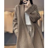 モカ | ニットカーディガン ロング丈 秋冬 韓国 | Miniministore
