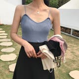 ブルー | ニットキャミソール レディース リブニット | Miniministore